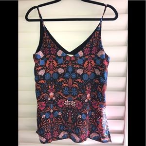 H&M Floral V Neck Spaghetti Strap Top